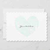ミント感謝していハートは私の花嫁カードのためにあなた サンキューカード (裏面)