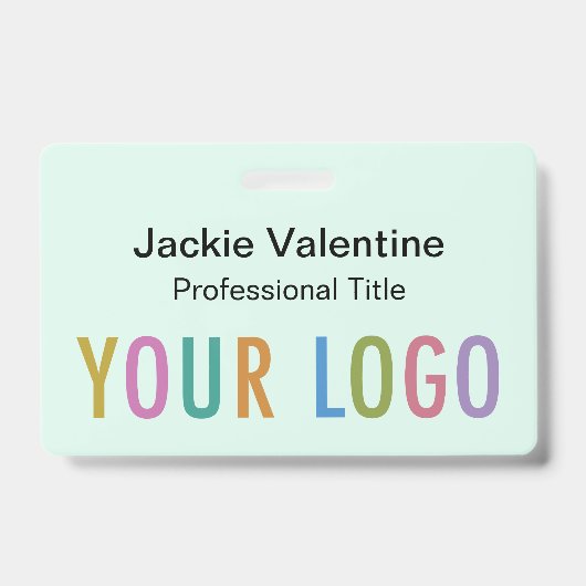 ミント懸命プラスチック名バッジクリップラニヤードまたはリール バッジ (Front)