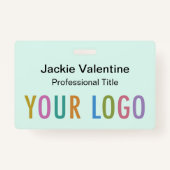 ミント懸命プラスチック名バッジクリップラニヤードまたはリール バッジ (正面)