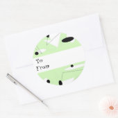 ミント抽象芸術ギフトラベルシール ラウンドシール (封筒)