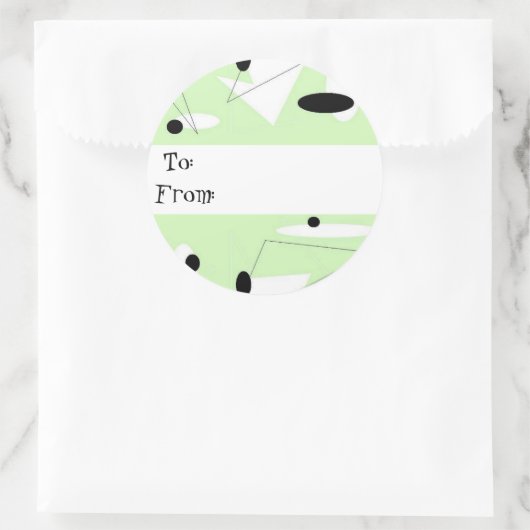 ミント抽象芸術ギフトラベルシール ラウンドシール (バッグ)