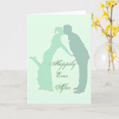 ミント新郎新婦 カード (黄色い花)