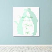 ミント新郎新婦 キャンバスプリント (インサイチュ (ウッドフロア))