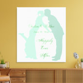 ミント新郎新婦 キャンバスプリント (インサイチュ (リビング))