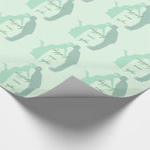 ミント新郎新婦 ラッピングペーパー (角)