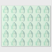 ミント新郎新婦 ラッピングペーパー (フラット)