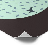 ミント梨のシームレスなヴィンテージパターン。フルーツバ ポスター (角)