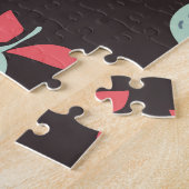 ミント梨:ヴィンテージシームレステクスチャ ジグソーパズル (側面)