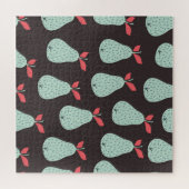 ミント梨:ヴィンテージシームレステクスチャ ジグソーパズル (横)