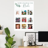 ミント植物写真シャワーゲーム ポスター (ホームオフィス)