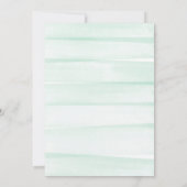 ミント水の色のグラデーションOhベビーシャワー招待状 招待状 (裏面)