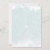 ミント水彩スプラッシュベビーシャワー招待状 招待状 (裏面)