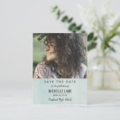 ミント水彩大学院Save The Date Photo ポストカード (スタンド正面)
