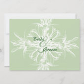 ミント淡い色のとホワイトのフローラ結婚式招待状 招待状 (正面)