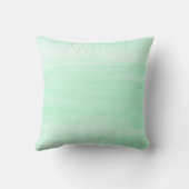 ミント淡い色のブラシ付き抽象芸術絵画ズ クッション (裏面)