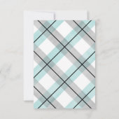 ミント灰色の小さな男の口ひげ男の子の赤ちゃんシャワー サンキューカード (裏面)