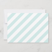 ミント灰色の星月のベビーシャワー招待状 招待状 (裏面)