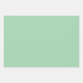 ミント無地のグリーン ラッピングペーパーシート (正面3)