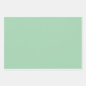 ミント無地のグリーン ラッピングペーパーシート (正面2)