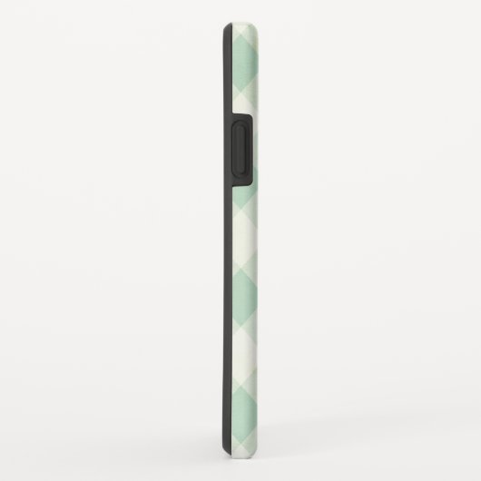 ミント独身のとグリーンジンガムに額縁のモノグラム Case-Mate iPhoneケース (裏面/右)