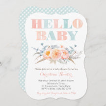 ミント男女兼用ピーチ赤ちゃんシャワー