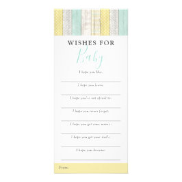 ミント男女兼用ーは赤ちゃんシャワーゲームを願う ラックカード