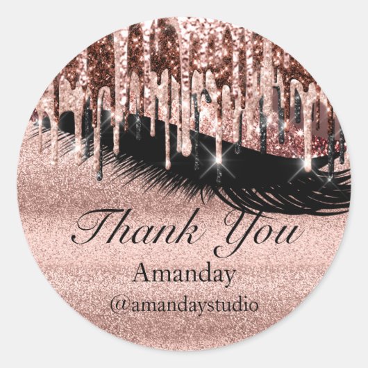 ミント睫毛延長化粧用バラ赤面ドリップ ラウンドシール (正面)