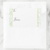 ミント紙吹雪ドット金ゴールドからクリスマスステッカー 長方形シール (バッグ)