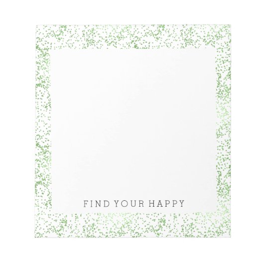 ミント紙吹雪ドット ノートパッド (正面)