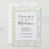 ミント紙吹雪ドット 招待状 (正面)