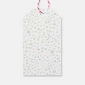 ミント紙吹雪水色ドットギフトラベル ギフトタグ (裏面)