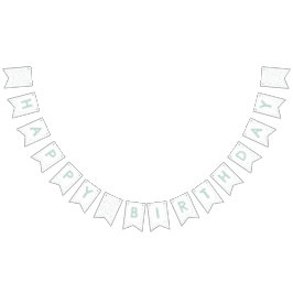 ミント紙吹雪水色ドット束フラグ バンティングフラッグ