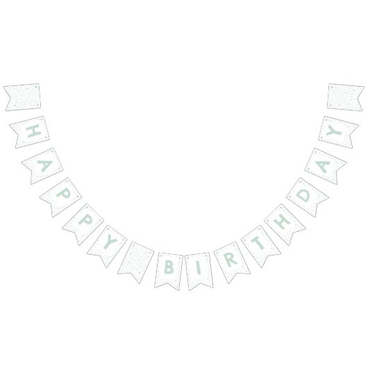 ミント紙吹雪水色ドット束フラグ バンティングフラッグ (全)