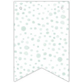 ミント紙吹雪水色ドット束フラグ バンティングフラッグ (第1の旗)