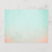 ミント素朴&ピーチボヘミアン日付を保存 案内ポストカード (裏面)