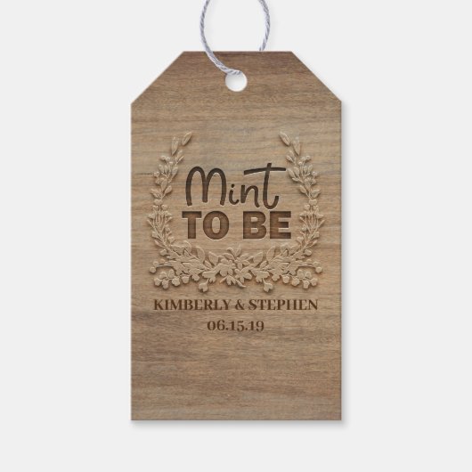 ミント結婚ト ギフトタグ (正面)