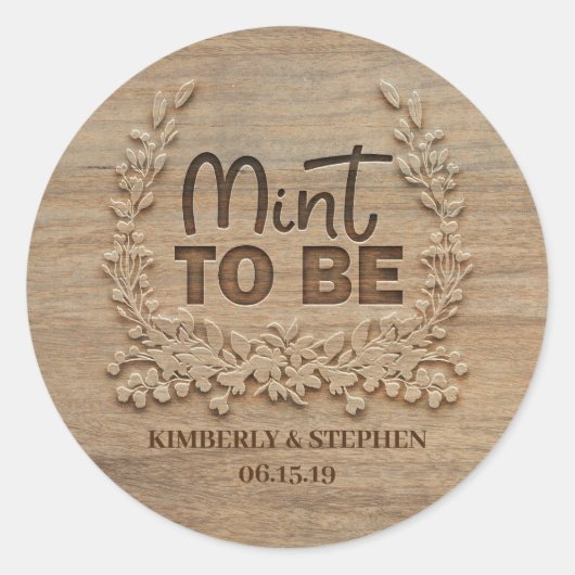 ミント結婚ト ラウンドシール (正面)