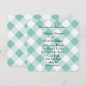 ミント結婚プレイド 招待状 (正面/裏面)