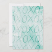 ミント結婚XOXO 招待状 (裏面)