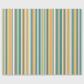 ミント継ぎ目のないジオメトストライプリ線 ラッピングペーパー (フラット)