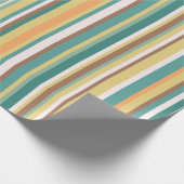 ミント継ぎ目のないジオメトストライプリ線 ラッピングペーパー (角)