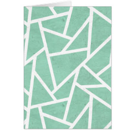 ミント緑と白のモザイク模様