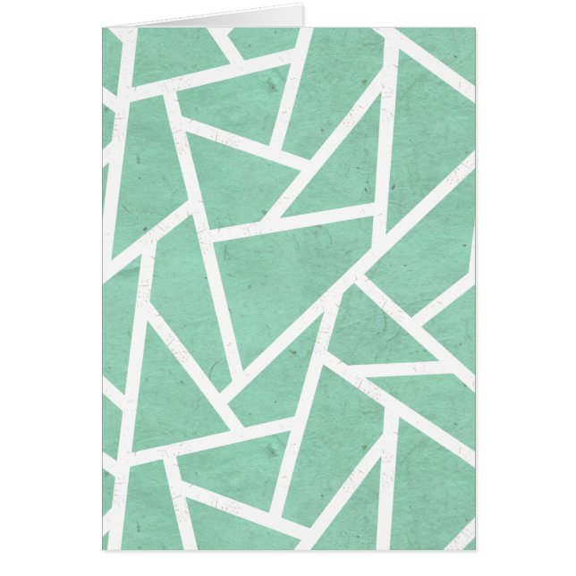 ミント緑と白のモザイク模様 (正面)