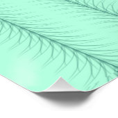 ミント緑のパターンの縦線 ポスター (コーナー)