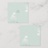 ミント緑色の水色 スクエア名刺 (正面/裏面)