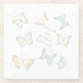 ミント自分の美しい蝶になる ガラスコースター (裏面)