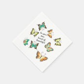 ミント自分の美しい蝶になる スタンダードカクテルナプキン (角)