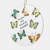 ミント自分の美しい蝶になる セラミックオーナメント (左)