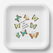 ミント自分の美しい蝶になる ペーパープレート (正面)