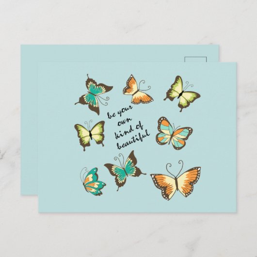 ミント自分の美しい蝶になる ポストカード (正面/裏面)